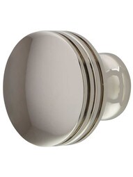 Menlo Park Ringed Round Cabinet Knob - 1 1/4" Diameter